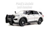 2022 Ford Explorer Police Interceptor SUV - SILVER - 1/24 Scale Diecast Model by Motormax