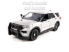 2022 Ford Explorer Police Interceptor SUV - SILVER - 1/24 Scale Diecast Model by Motormax