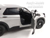 2022 Ford Explorer Police Interceptor SUV - SILVER - 1/24 Scale Diecast Model by Motormax