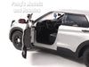 2022 Ford Explorer Police Interceptor SUV - SILVER - 1/24 Scale Diecast Model by Motormax