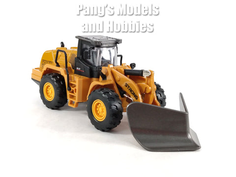 7.75 Inch Construction Vehicle - Wheel Loader with V Blade 1/48 Scale Diecast & Plastic Model