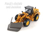 7.75 Inch Construction Vehicle - Wheel Loader with V Blade 1/48 Scale Diecast & Plastic Model