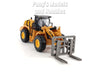 8 Inch Construction Vehicle - Wheel Loader with Pallet Fork 1/48 Scale Diecast & Plastic Model