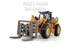 8 Inch Construction Vehicle - Wheel Loader with Pallet Fork 1/48 Scale Diecast & Plastic Model