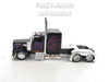 Kenworth W900 Extended Cab Truck with Custom Paint Job - BLACK - 1/43 Scale Model by NewRay