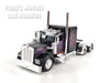 Kenworth W900 Extended Cab Truck with Custom Paint Job - BLACK - 1/43 Scale Model by NewRay