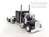 Kenworth W900 Extended Cab Truck with Custom Paint Job - BLACK - 1/43 Scale Model by NewRay