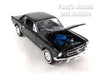 1964 1/2 Ford Mustang - BLACK - 1/24 Diecast Metal Model by Welly
