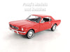 1964 1/2 Ford Mustang - RED - 1/24 Diecast Metal Model by Welly