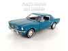 1964 1/2 Ford Mustang Coupe - AQUA BLUE - GREEN - 1/24 Diecast Metal Model by Welly
