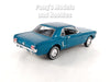 1964 1/2 Ford Mustang Coupe - AQUA BLUE - GREEN - 1/24 Diecast Metal Model by Welly
