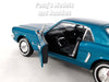 1964 1/2 Ford Mustang Coupe - AQUA BLUE - GREEN - 1/24 Diecast Metal Model by Welly