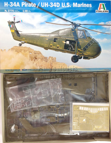 Sikorsky H-34 Pirate UH-34 H-34 Choctaw - USMC 1/48 Scale Plastic Model Kit (Assembly Required) by Italeri