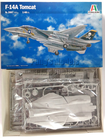 Grumman F-14 F-14A Tomcat - US NAVY 1/48 Scale Plastic Model Kit (Assembly Required) by Italeri