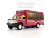4.75 inch Mini Charter Tour Airport Bus Van Limo - RED - 1/48 Scale Diecast Model 1/48 Scale Diecast Model