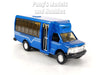 4.75 inch Mini Charter Tour Airport Bus Van Limo - BLUE - 1/48 Scale Diecast Model 1/48 Scale Diecast Model