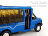 4.75 inch Mini Charter Tour Airport Bus Van Limo - BLUE - 1/48 Scale Diecast Model 1/48 Scale Diecast Model