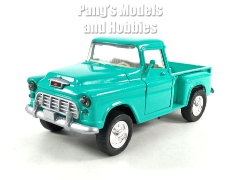 1955 Chevy 3100 Stepside Pickup Truck - AQUA - 1/32 Scale Diecast Model by NewRay