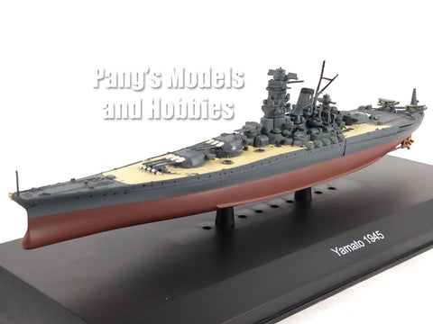 Imperial Japanese Navy Battleship Yamato with Display Case 1/1100 Scale Diecast Metal Model Ship by DOD