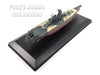 Imperial Japanese Navy Battleship Yamato with Display Case 1/1100 Scale Diecast Metal Model Ship by DOD
