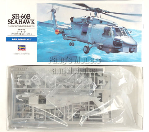 Sikorsky SH-60 SH-60B Seahawk Anti-Submarine Helicopter US NAVY 1/72 Scale Plastic Model Kit (Assembly Required) by Hasegawa