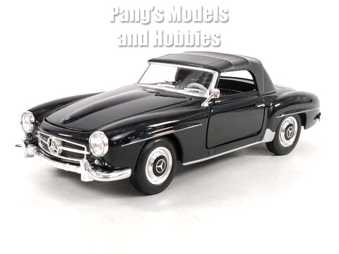 1955 Mercedes-Benz 190 SL 190SL - BLACK - 1/24 Diecast Metal Model by Welly