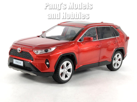 2019 Toyota RAV4 Rav4 Hybrid 1/24 Scale Diecast Model - METALLIC RED - by MiJo
