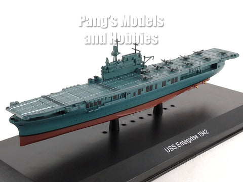 Carrier USS Enterprise CV-6 US NAVY with Display Case 1/1100 Scale Diecast Metal Model Ship by DOD