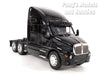 Kenworth T2000 Extended Cab - BLACK - 1/32 Scale Diecast Metal and Plastic Model by Welly