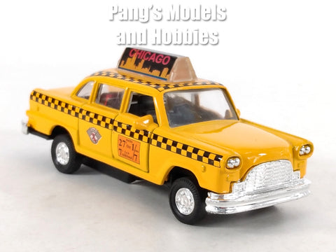 4.5 Inch Chicago Yellow Taxi Cab 1/32 Scale Diecast Metal Model by Kinsmart