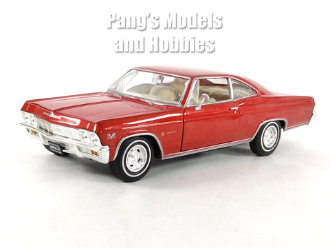 Chevrolet Impala 1965 SS 396 - RED - TAN INTERIOR - 1/24 Diecast Metal Model by Welly