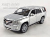 2017 Cadillac Escalade - SILVER - 1/24 Scale Diecast Metal Model by Welly