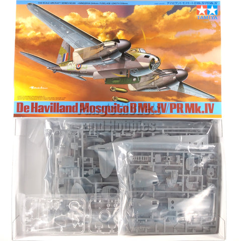 DeHavilland DH.98 Mosquito Mk.IV - RAF 1/48 Scale Plastic Model Kit (Assembly Required) by Tamiya