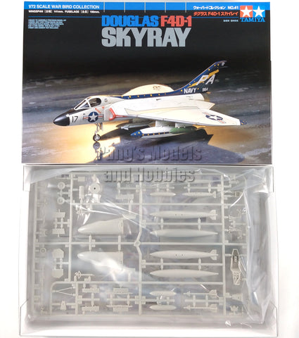 Douglas F4D F4D-1 Skyray NAVY - USMC 1/72 Scale Plastic Model Kit (Assembly Required) by Tamiya