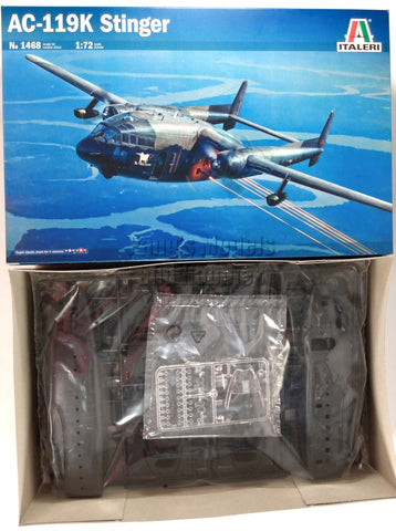 Fairchild C-119 AC-119 AC-119K Stinger Gunship - USAF 1/72 Scale Plastic Model Kit (Assembly Required) by Italeri