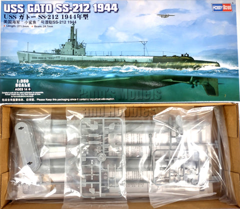 USS Gato SS-212 Submarine US NAVY 1944 - 1/350 Scale Model Kit Assembly Needed - Hobby Boss