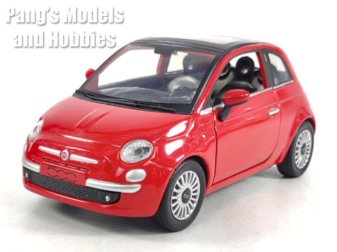 2007 Fiat 500 1/24 Scale Diecast Metal Car Model by Newray