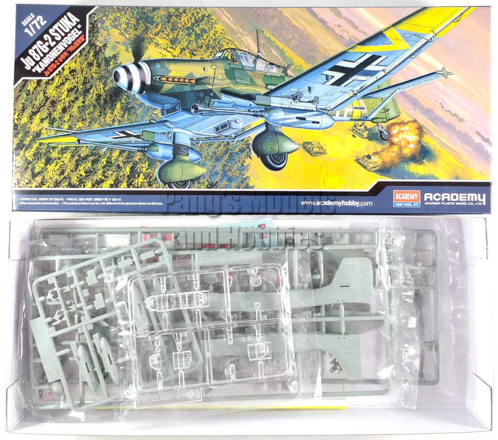 Junkers Ju-87 Ju-87G Stuka Kanonenvogel 1/72 Scale Plastic Model Kit (Assembly Required) by Academy
