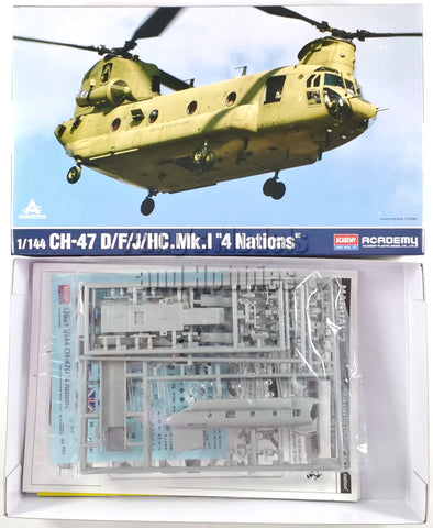 Boeing CH-47 Chinook D/F/J HC.Mk.I "4 Nations" 1/144 Scale Plastic Model Kit (Assembly Required) by Academy
