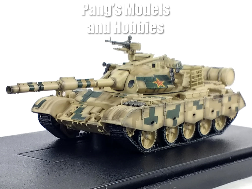 Type 59 59D PLA Chinese Army Tank Digital Desert Camo - STAR - with Display Case - 1/72 Scale Model by Panzerkampf
