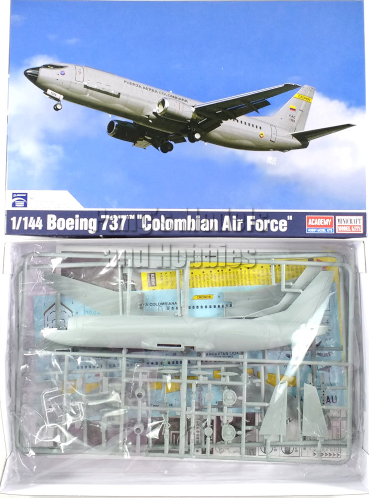 Boeing 737 Colombian Air Force - Indonesian Air Force 1/144 Scale Plastic Model Kit (Assembly Required) by Academy