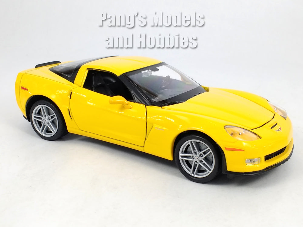 2007 Chevrolet Corvette Z06 - YELLOW - 1/24 Diecast Metal Model by Welly