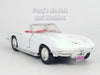 1967 Chevrolet Corvette C2 Convertible - WHITE - 1/24 Scale Diecast Metal Model by Showcasts w/ BOX