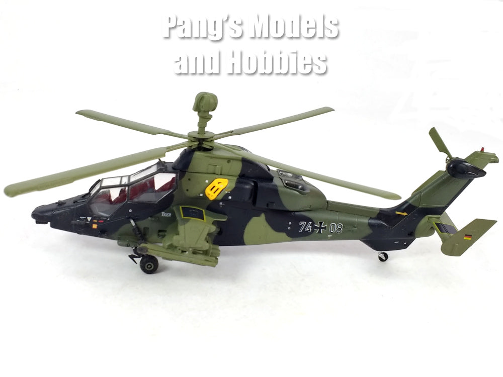 Eurocopter Tiger UHT 74/08 Attack Support Helicopter - German Army 1/72 Scale Assembled and Painted Plastic Model by Easy Model
