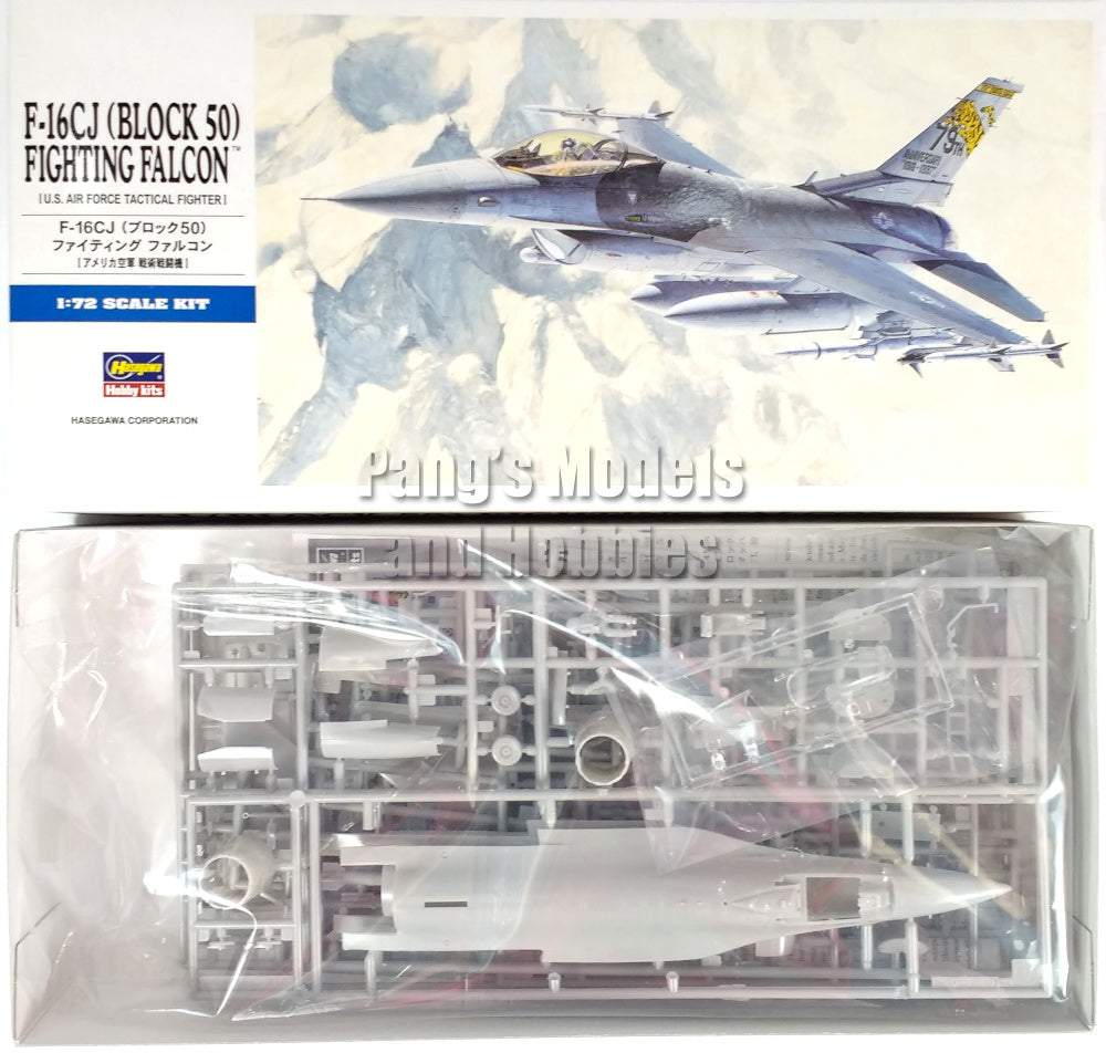 F-16 F-16CJ Fighting Falcon Block 50 - USAF 1/72 Scale Plastic Model Kit (Assembly Required) by Hasegawa