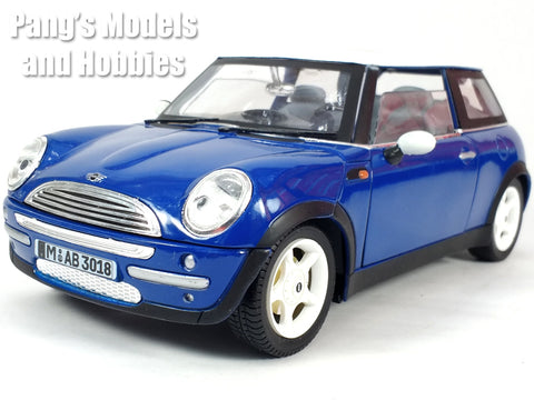 2001 Mini Cooper Mini Hatch w/ Moonroof - BLUE - 1/18 Diecast Metal Model by Smart Toys