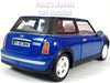 2001 Mini Cooper Mini Hatch w/ Moonroof - BLUE - 1/18 Diecast Metal Model by Smart Toys