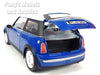 2001 Mini Cooper Mini Hatch w/ Moonroof - BLUE - 1/18 Diecast Metal Model by Smart Toys