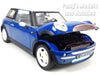 2001 Mini Cooper Mini Hatch w/ Moonroof - BLUE - 1/18 Diecast Metal Model by Smart Toys
