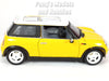 2001 Mini Cooper Mini Hatch w/ Moonroof - YELLOW - 1/18 Diecast Metal Model by Smart Toys